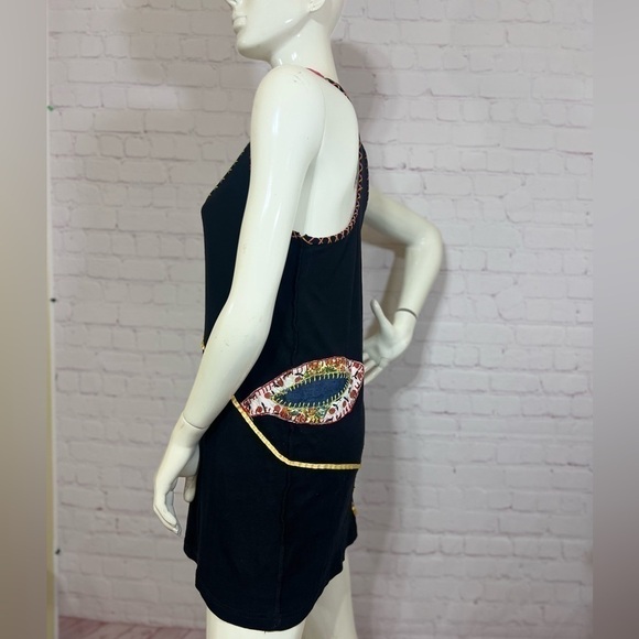 appliqued Tanktop Tunic Dress reversible in size medium 90s Y2k Vintage - Picture 14 of 16